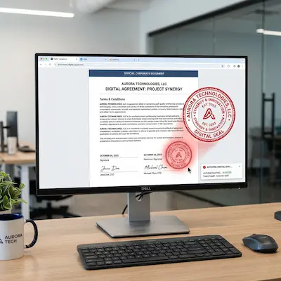 PDF 押印の図解