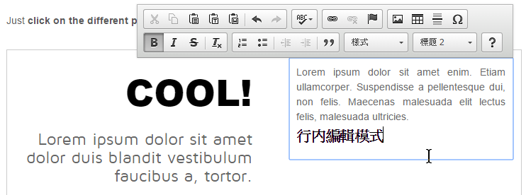 inline editing 範例