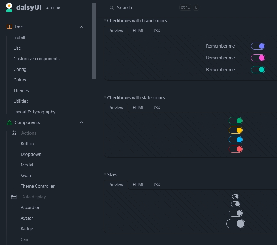 Ui Framework Switch Sample